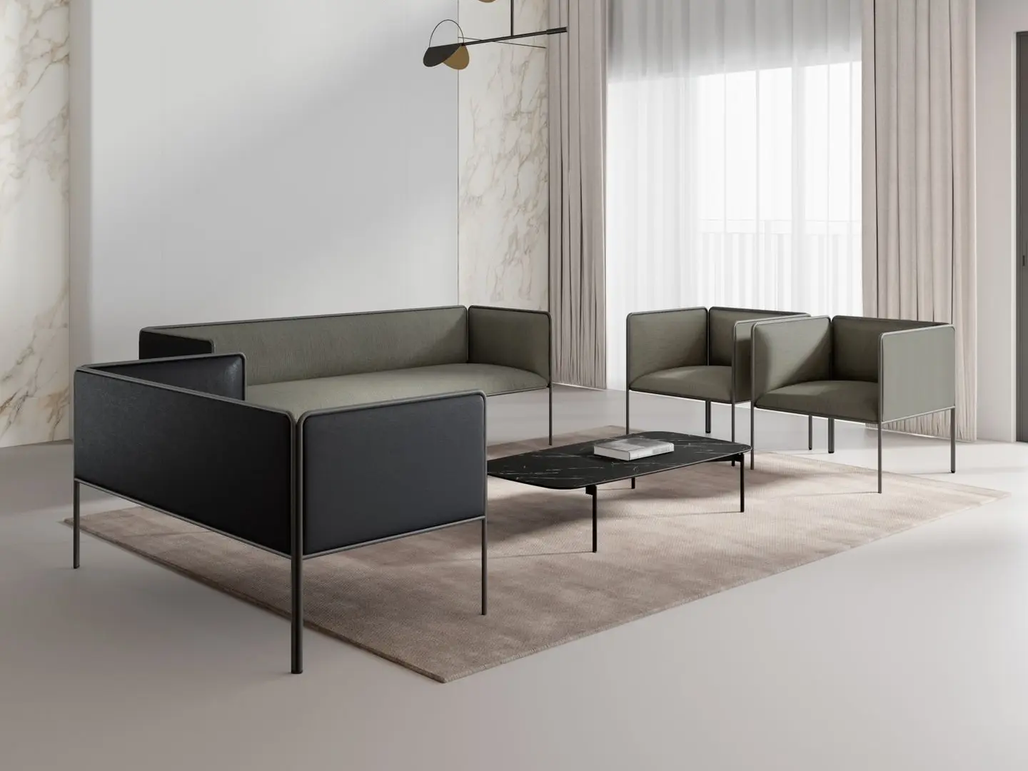 Sofás Meetia con mesa Eidos