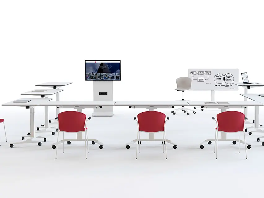 Espacio de trabajo con sillas Whass y mesas Talent 500