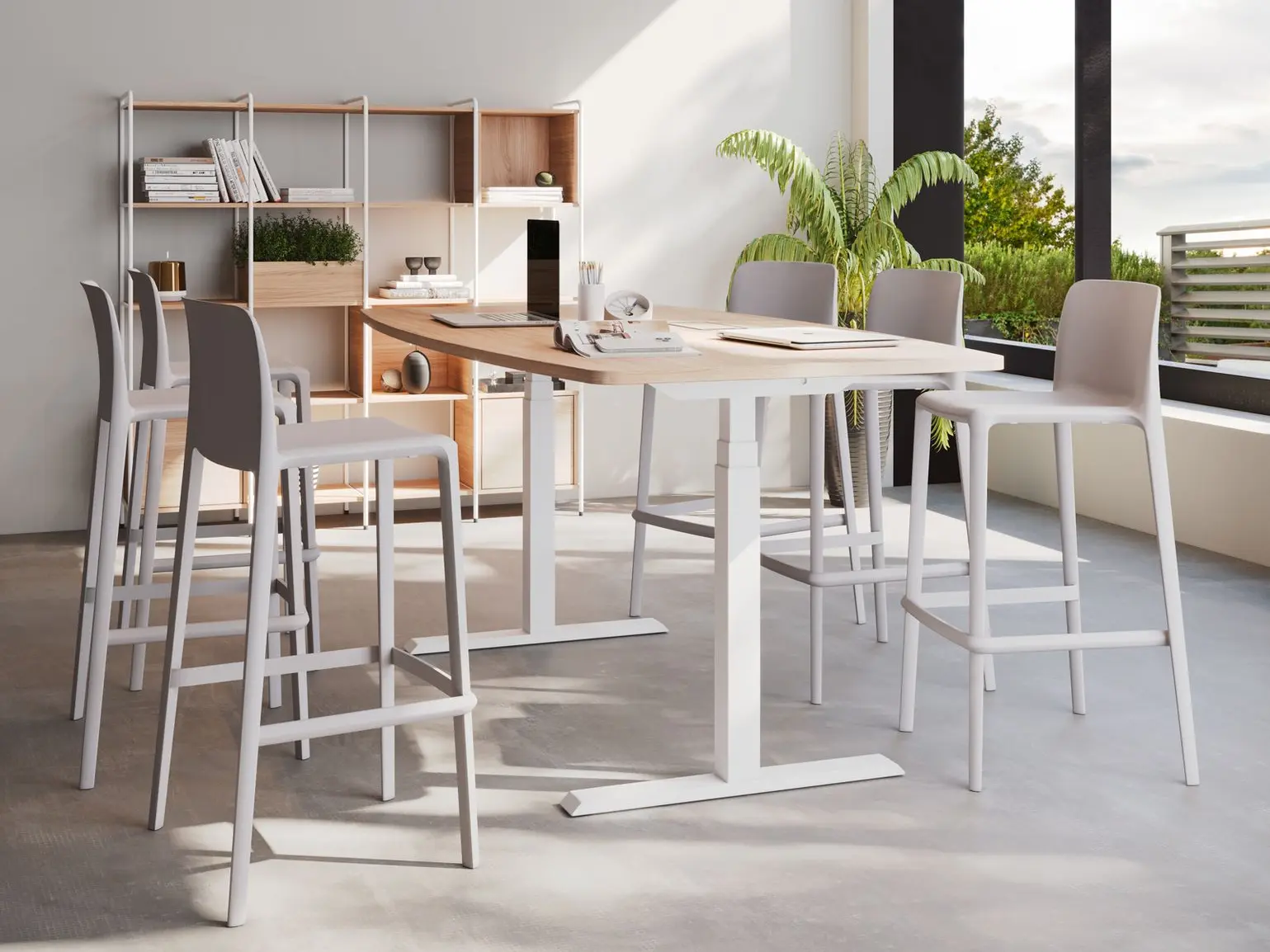 Mesa Mobility en entorno de reunión