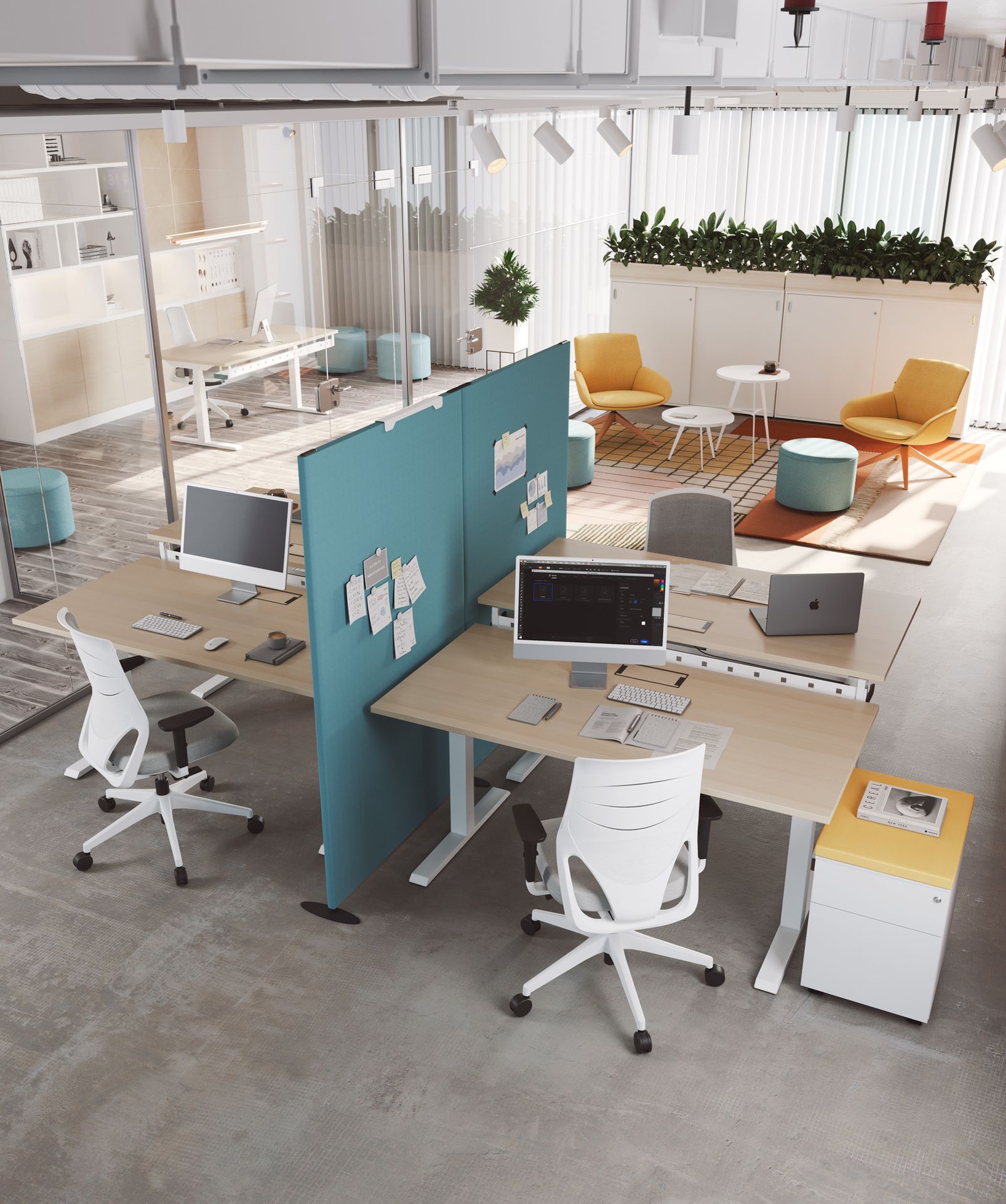 Mesas de oficina elevable Mobility Actiu | Asturalba