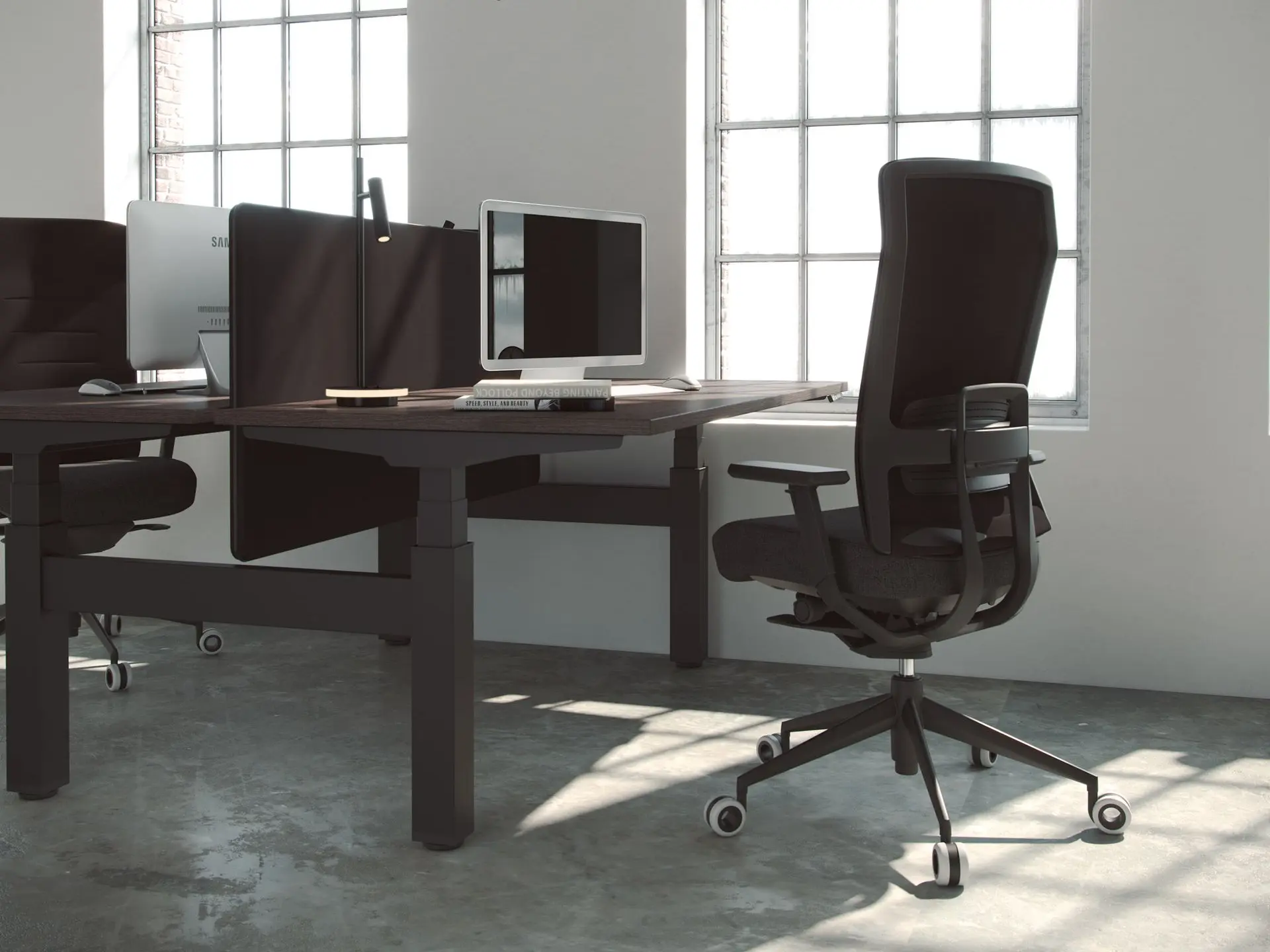 Puesto de trabajo industrial elegante