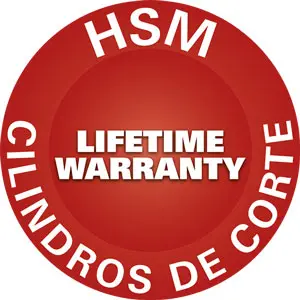 Garantía de por vida en las cuchillas de corte