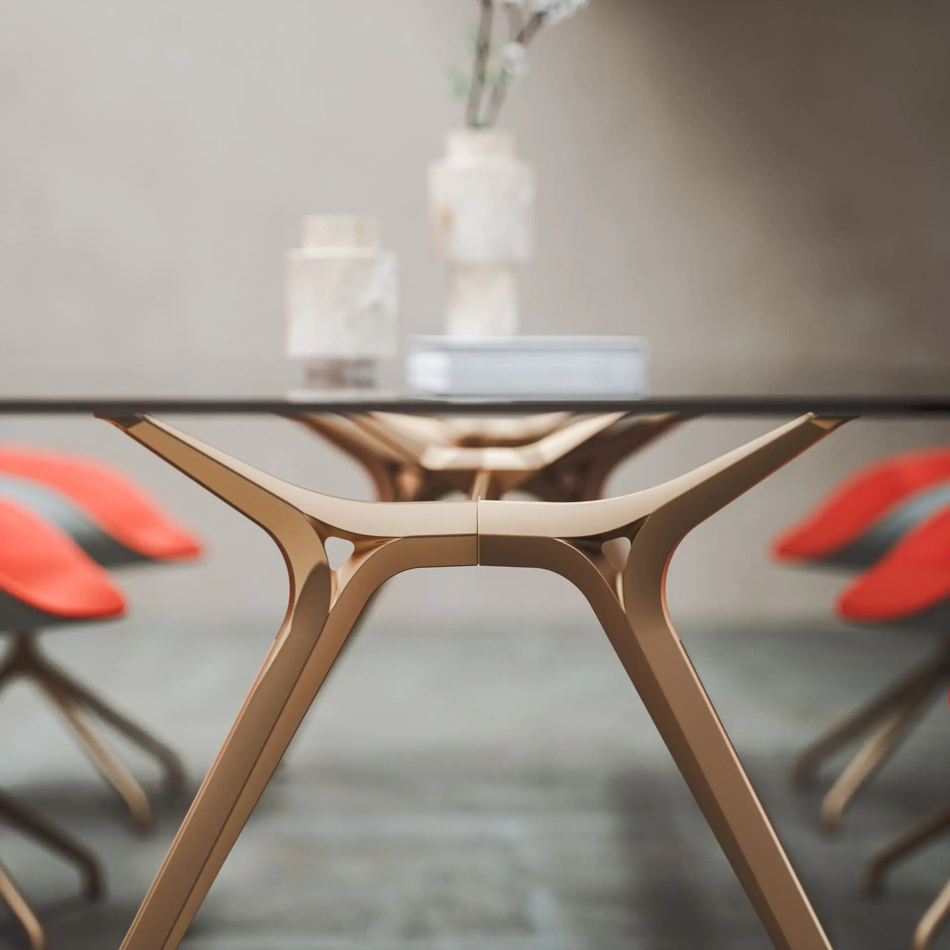 Mesa Arkitek reunión superficie cristal