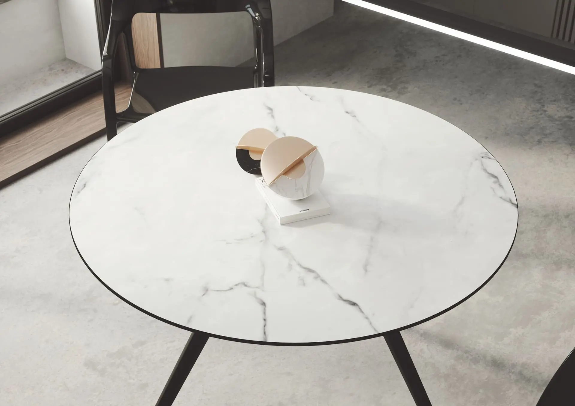 Mesa Arkitek redonda superficie mármol