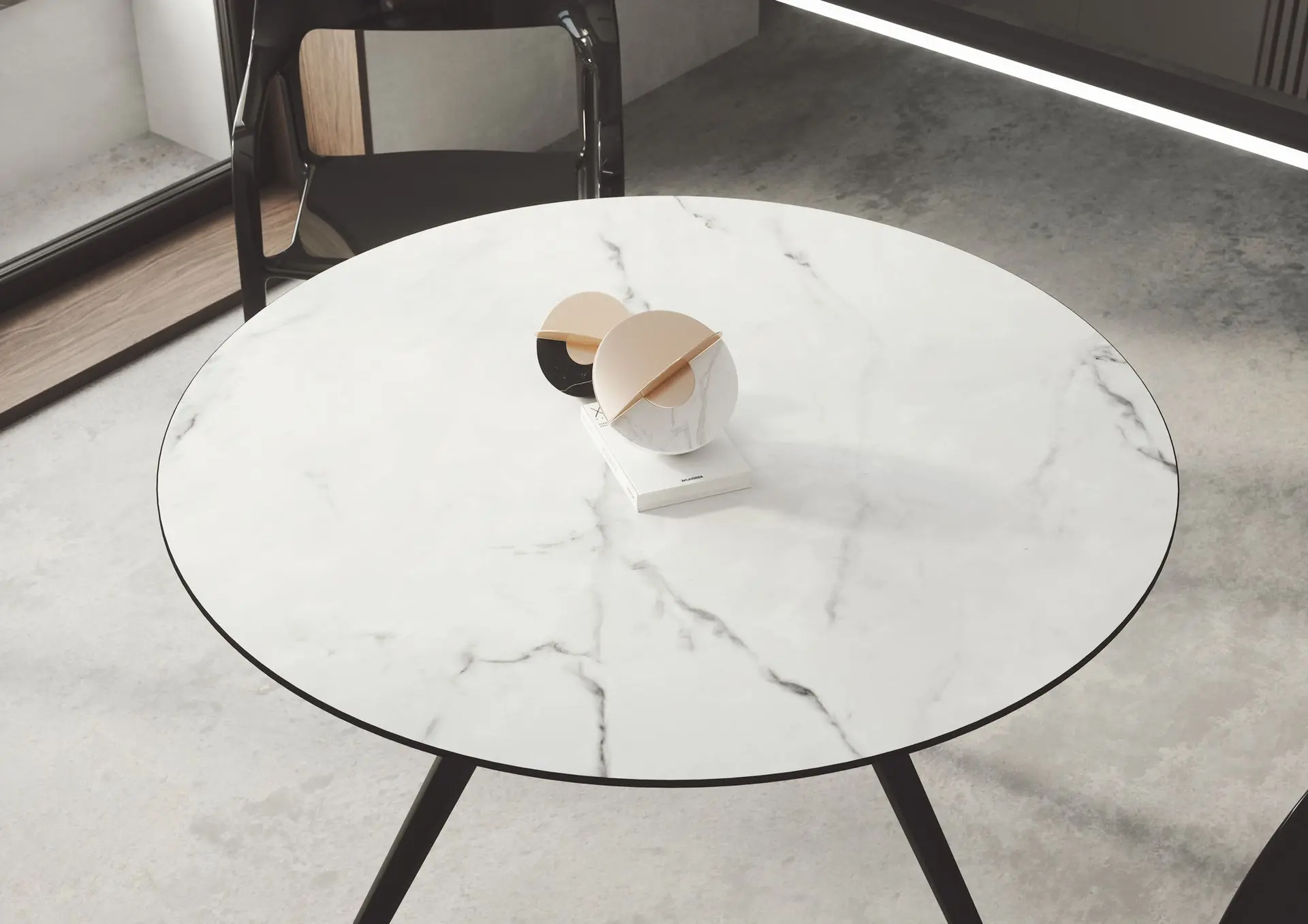Mesa Arkitek redonda superficie mármol