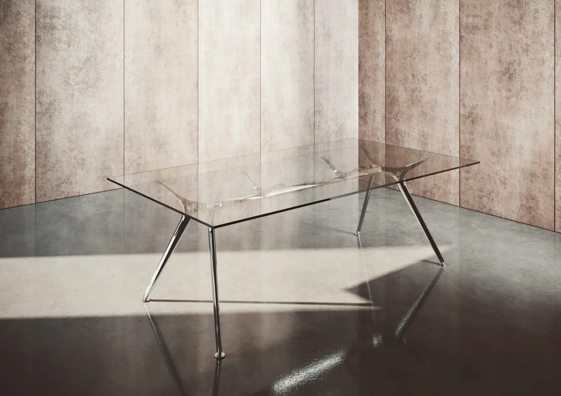 Mesa Arkitek reunión superficie cristal