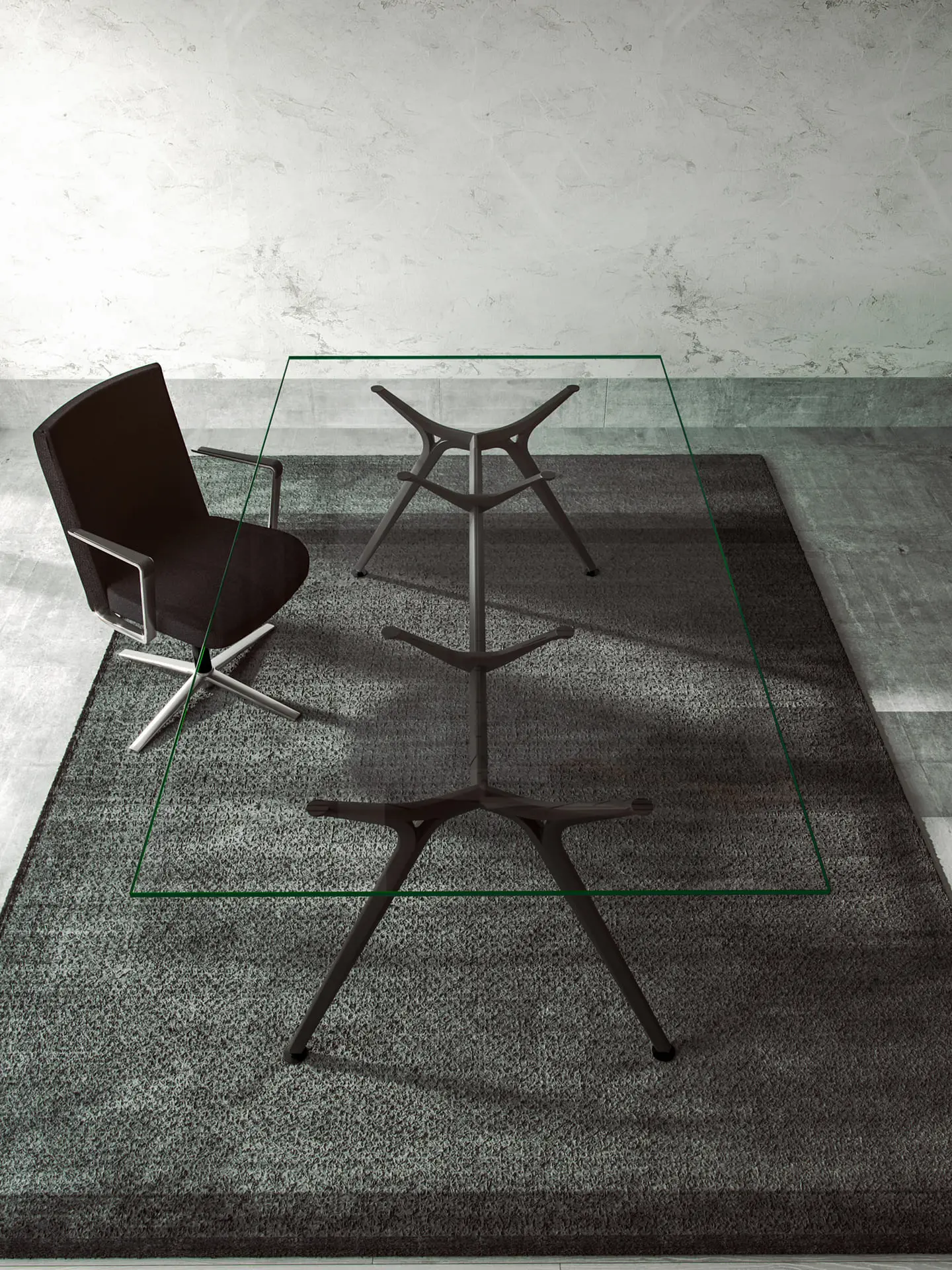 Mesa Arkitek reunión superficie cristal