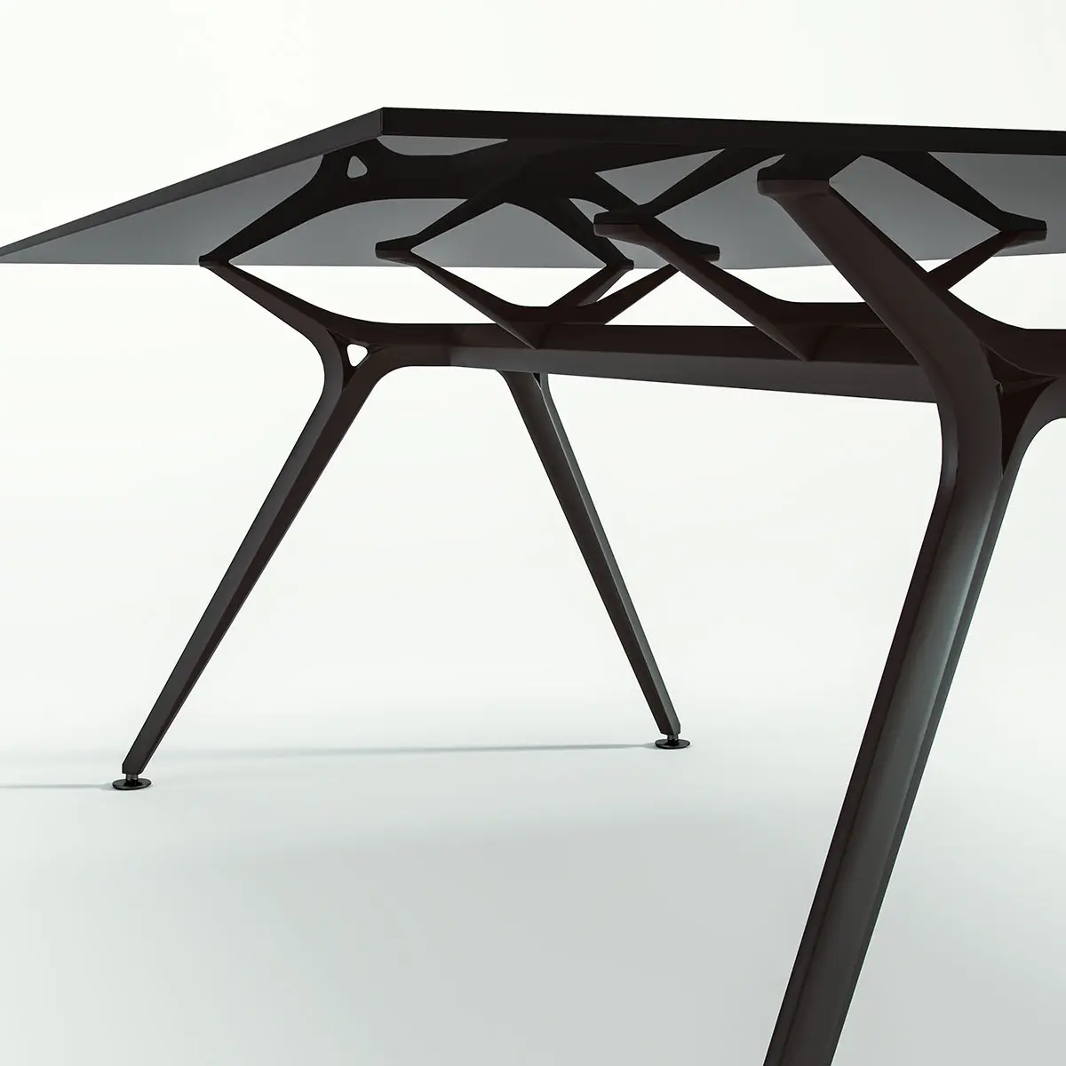 Mesa Arkitek en negro antihuella y aluminio negro