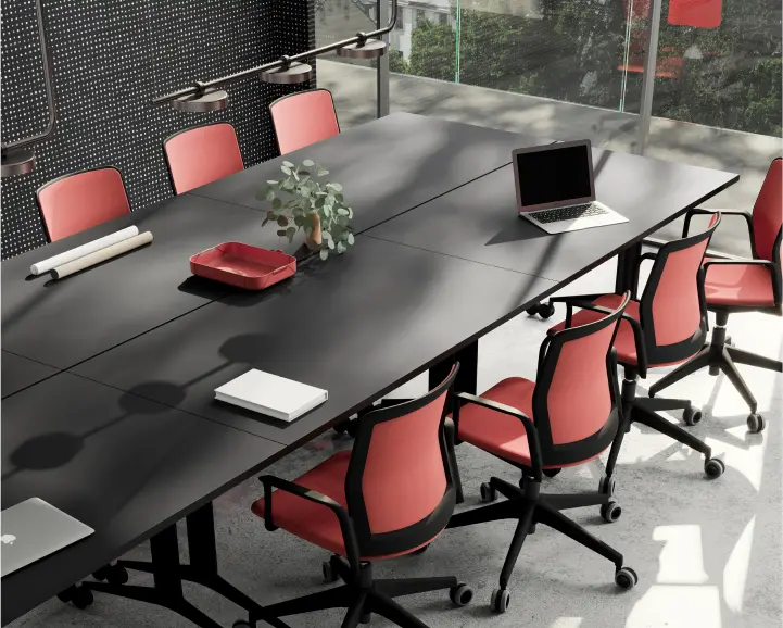 Mesa de reunión Trama en negro