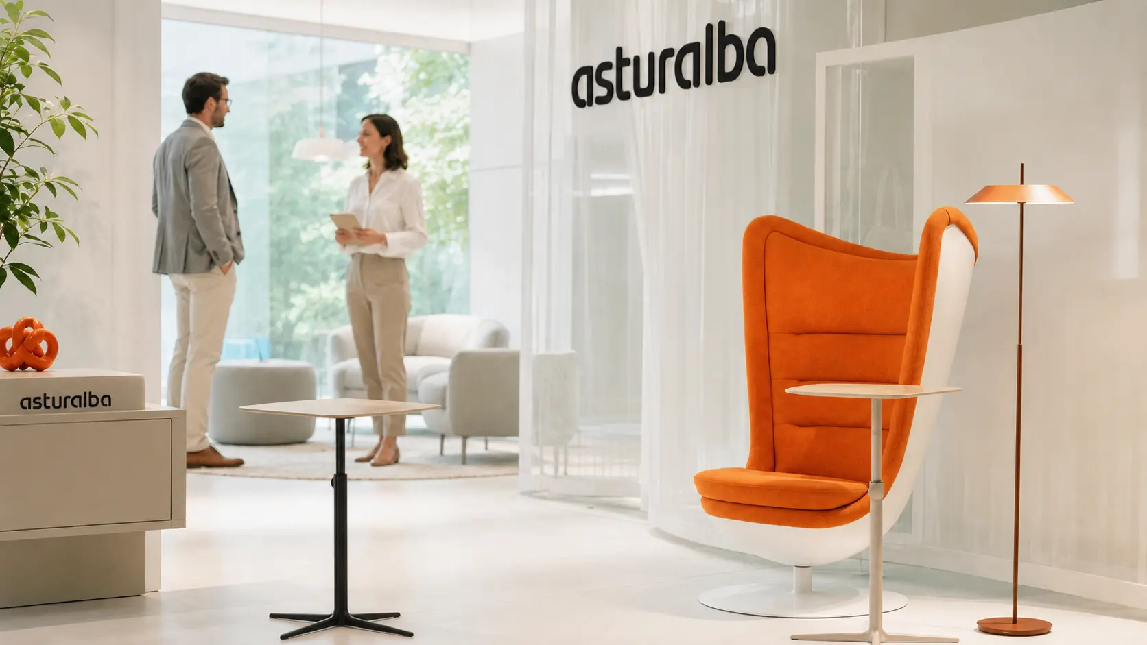 Mesa Orenga de Actiu en entorno profesional