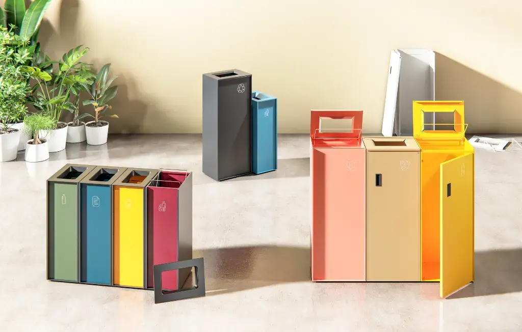 Papeleras de reciclaje modulares individuales para configurar tu propio punto