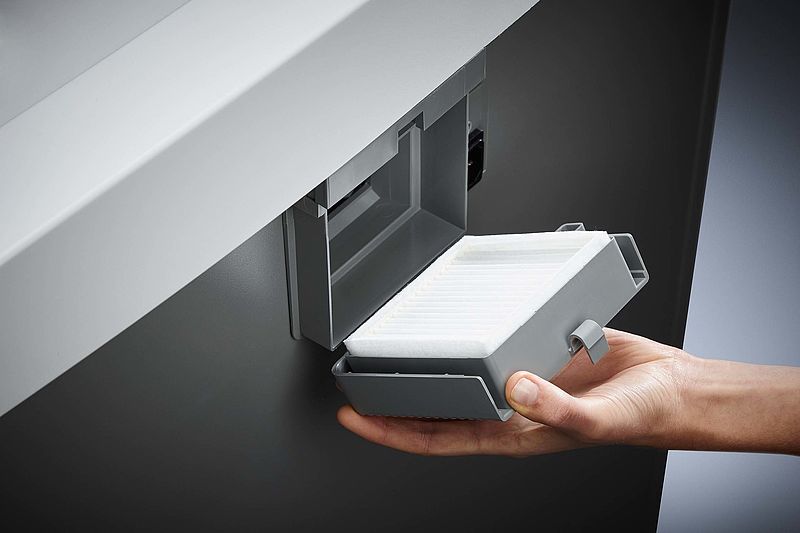 Filtro antipolvo de la destructora de papel Dahle 404 MHP CleanTec 51214-13412 con cabezal de corte en partículas de 4 x 40 mm.