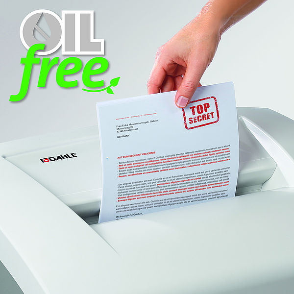 Destructora de documentos Dahle 404 MHP CleanTec 51214-13412 con cabezal de corte en partículas que no necesita mantenimiento con aceite