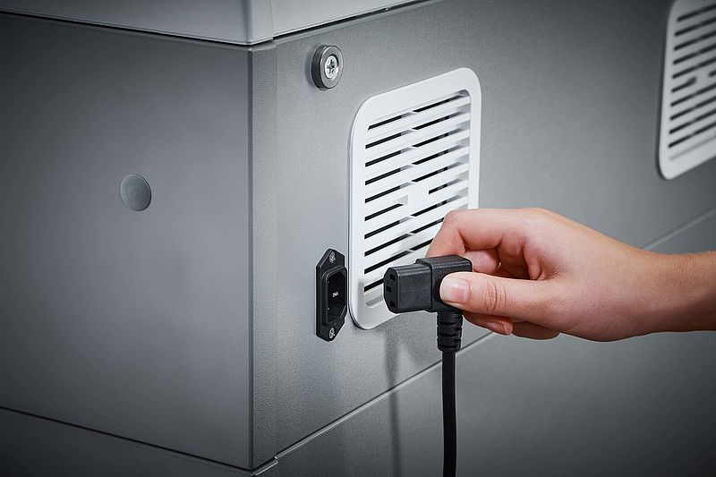 Caja de residuos extraíble de la destructora industrial de alto rendimiento con corte en partículas de 2 x 15 mm. Dahle VolumePro 519 20392