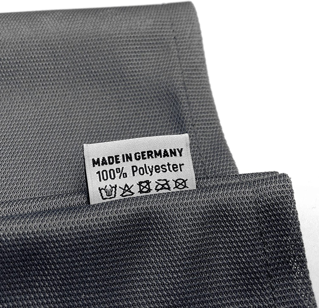 Etiqueta de la funda gris antracita