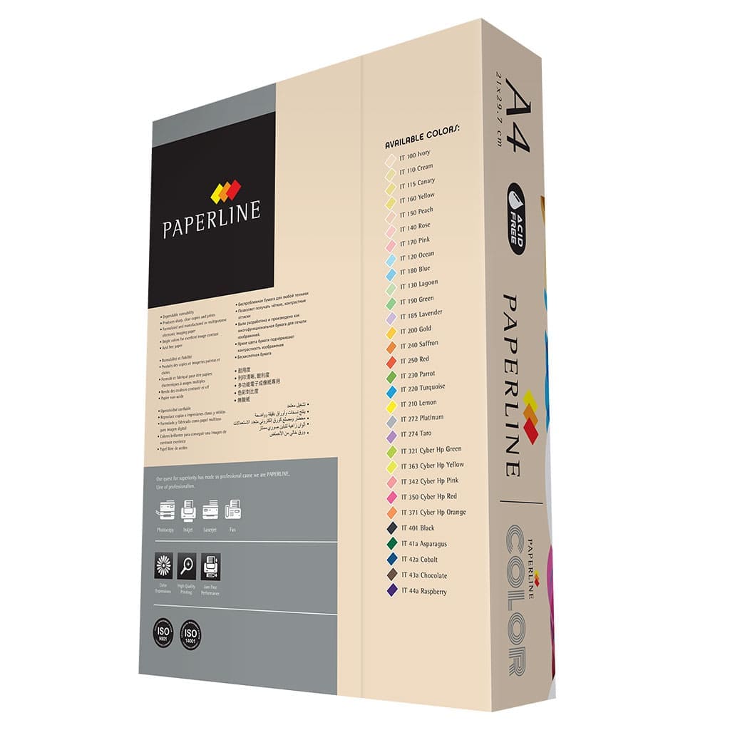 Paquete de 500 hojas de papel en color marfil o crema