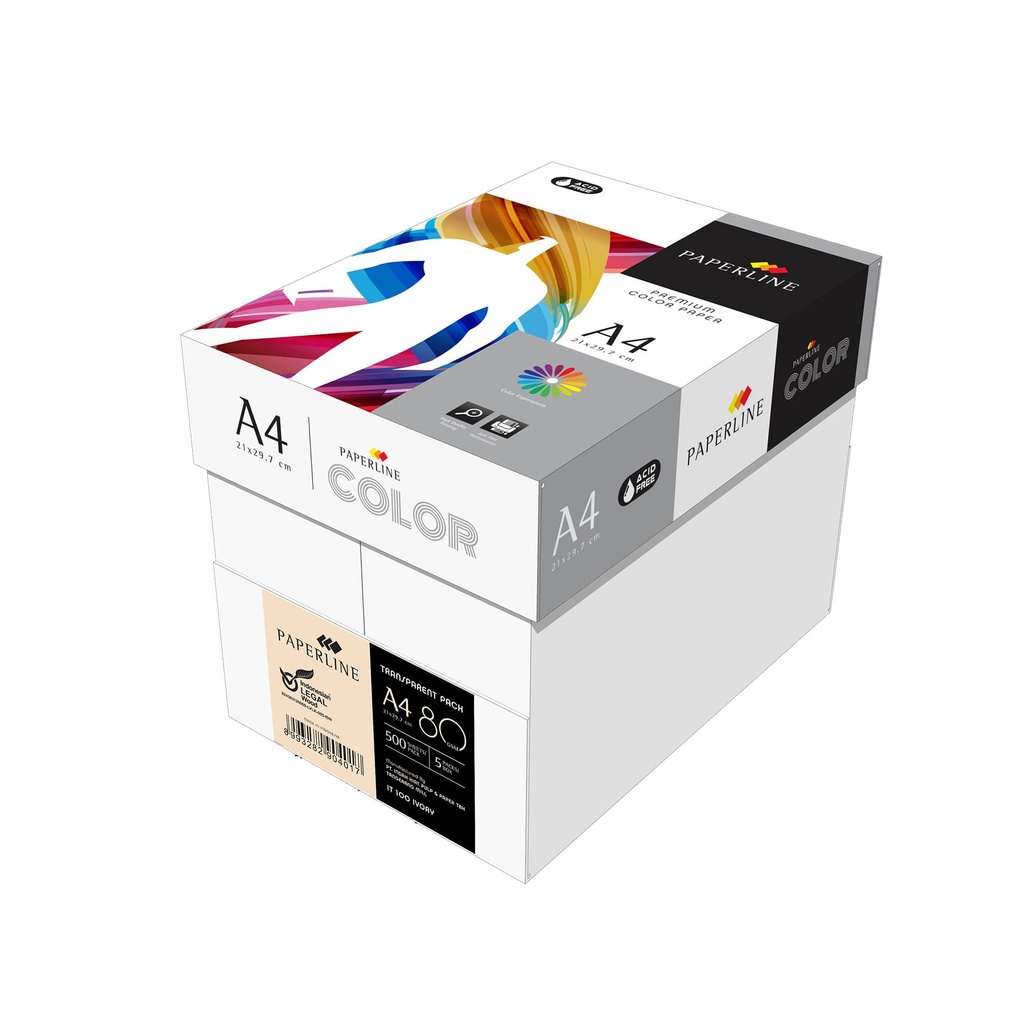 Caja de 5 paquetes de 500 hojas de papel en color marfil o crema