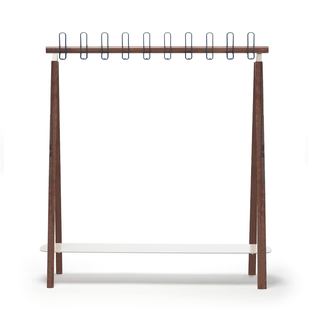 Perchero de pie Milard con colgadores en azul