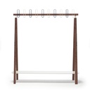 Perchero de pie Milard con colgadores en azul y gris