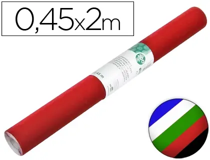 Rollo PVC adhesivo brillo 0,45 x 2 mts Liderpapel rojo