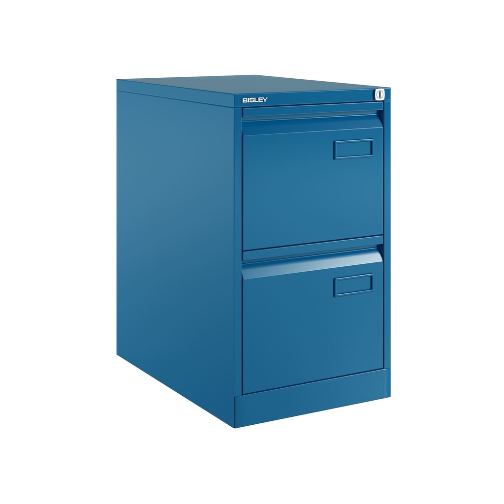 Archivador metálico de dos cajones para carpetas colgantes DIN-A4 en color azul