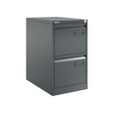 Archivador metálico de dos cajones para carpetas colgantes DIN-A4 en color antracita