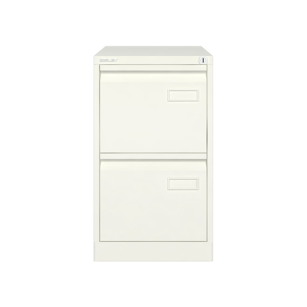 Archivador metálico de dos cajones para carpetas colgantes DIN-A4 en color blanco