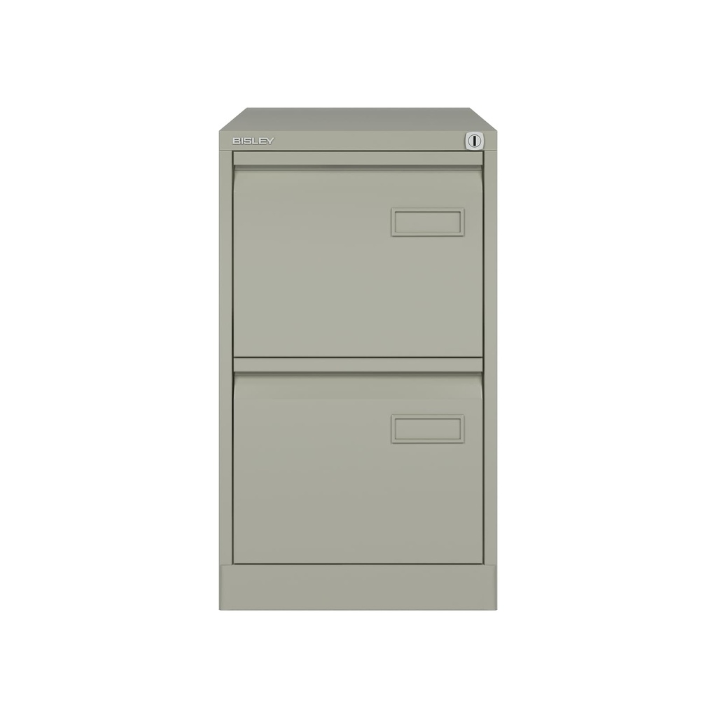 Archivador metálico de dos cajones para carpetas colgantes DIN-A4 en color gris