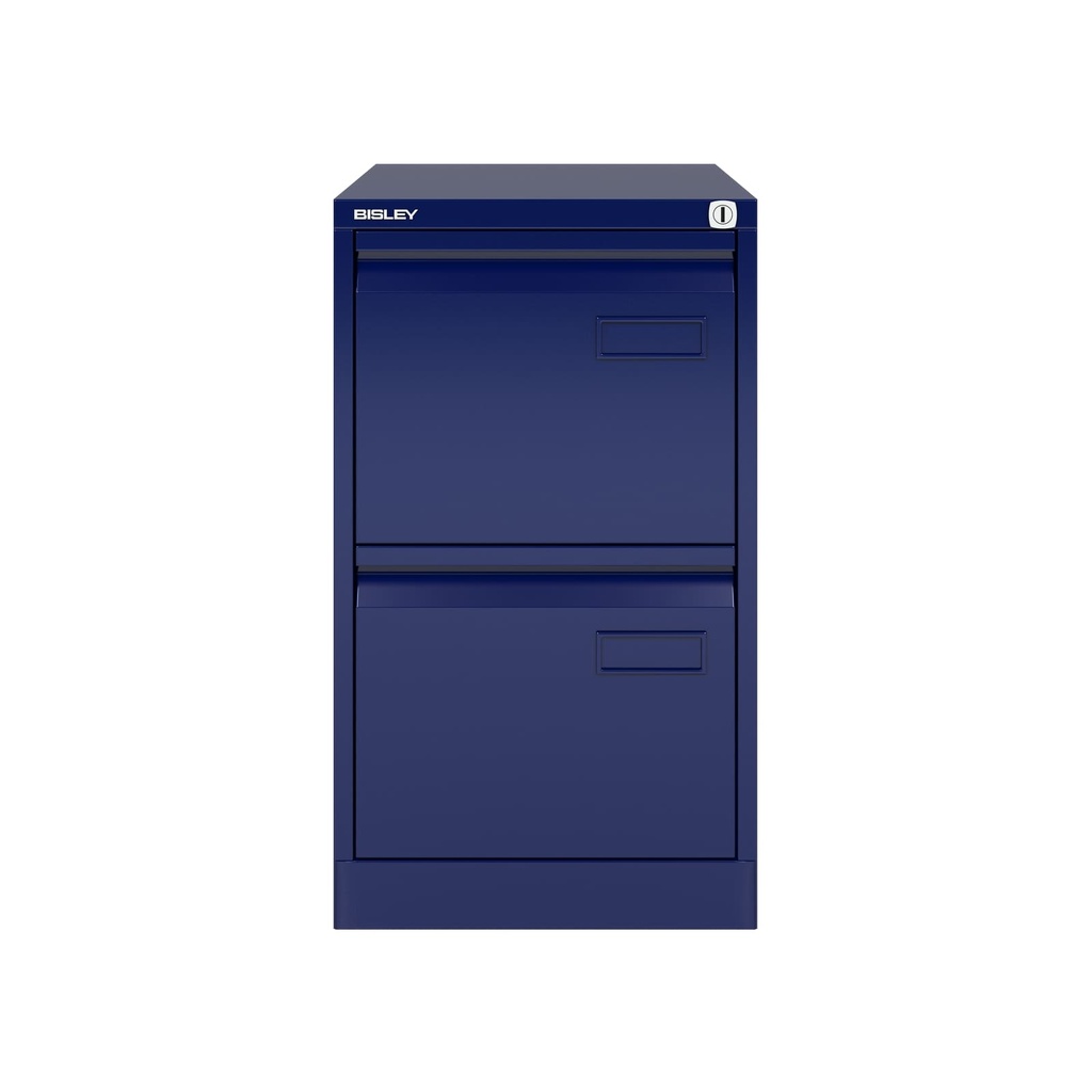 Archivador metálico de dos cajones para carpetas colgantes DIN-A4 en color azul