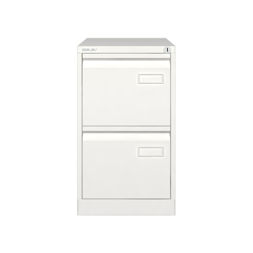 Archivador metálico de dos cajones para carpetas colgantes DIN-A4 en color blanco