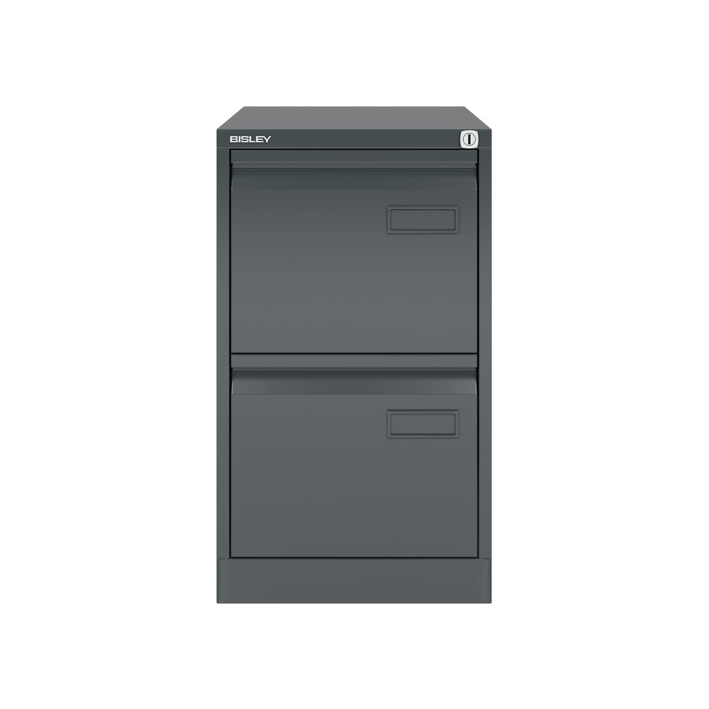 Archivador metálico de dos cajones para carpetas colgantes DIN-A4 en color antracita