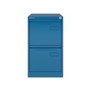 Archivador metálico de dos cajones para carpetas colgantes DIN-A4 en color azure