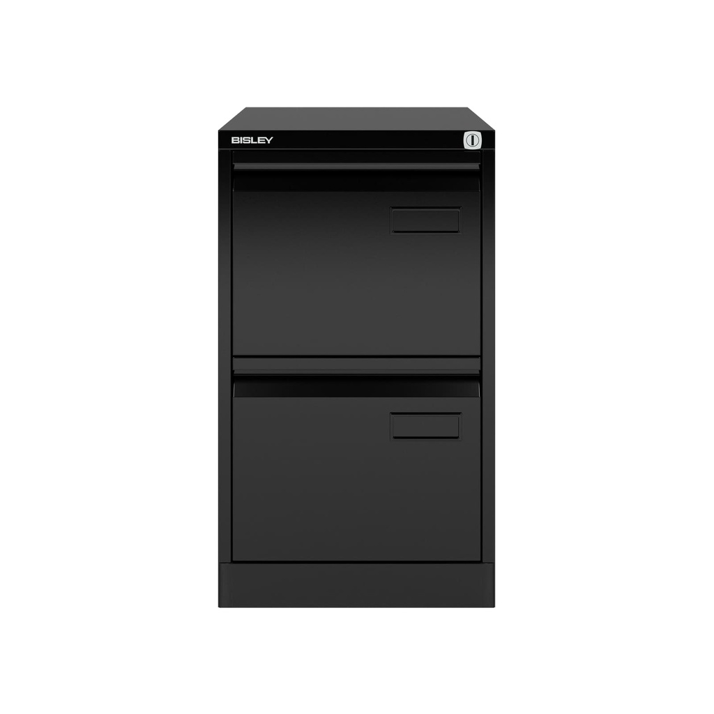 Archivador metálico de dos cajones para carpetas colgantes DIN-A4 en color negro