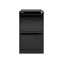 Archivador metálico de dos cajones para carpetas colgantes DIN-A4 en color negro