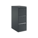 Archivador metálico de tres cajones para carpetas colgantes DIN-A4 en color antracita