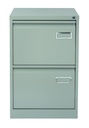 Archivador metálico de dos cajones para archivar carpetas colgantes Bisley PSF en color gris