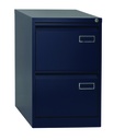 Archivador metálico de dos cajones para archivar carpetas colgantes Bisley PSF en color azul Oxford