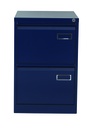 Archivador metálico de dos cajones para archivar carpetas colgantes Bisley PSF en color azul Oxford