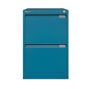 Archivador metálico Bisley BS Premium con dos cajones DIN-A4 para clasificar carpetas colgantes en color azul