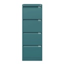 Archivador metálico Bisley BS Premium con cuatro cajones DIN-A4 para clasificar carpetas colgantes en color azul