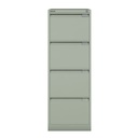 Archivador metálico Bisley BS Premium con cuatro cajones DIN-A4 para clasificar carpetas colgantes en color gris cemento
