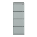 Archivador metálico Bisley BS Premium con cuatro cajones DIN-A4 para clasificar carpetas colgantes en color gris