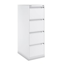 Archivador metálico Bisley BS Premium con cuatro cajones DIN-A4 para clasificar carpetas colgantes en color gris claro