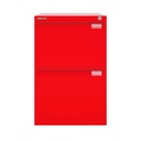 Archivador metálico Bisley BS Premium con dos cajones tamaño folio para clasificar carpetas colgantes en color naranja