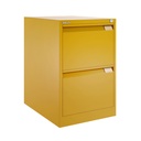 Archivador metálico Bisley BS Premium con dos cajones tamaño folio para clasificar carpetas colgantes en color amarillo