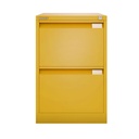 Archivador metálico Bisley BS Premium con dos cajones tamaño folio para clasificar carpetas colgantes en color amarillo
