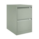 Archivador metálico Bisley BS Premium con dos cajones tamaño folio para clasificar carpetas colgantes en color gris oscuro