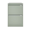 Archivador metálico Bisley BS Premium con dos cajones tamaño folio para clasificar carpetas colgantes en color gris cemento