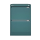 Archivador metálico Bisley BS Premium con dos cajones tamaño folio para clasificar carpetas colgantes en color azul