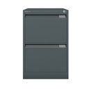 Archivador metálico Bisley BS Premium con dos cajones tamaño folio para clasificar carpetas colgantes en color antracita